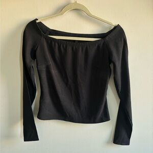 Vintage Scott McClintock Black Off-Shoulder Women's Y2K Top